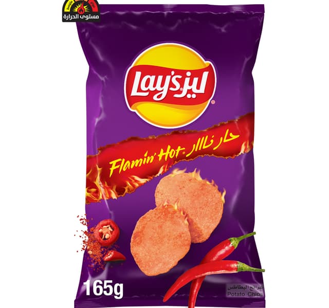 Lay S Flamin Hot Potato Chips 165 G