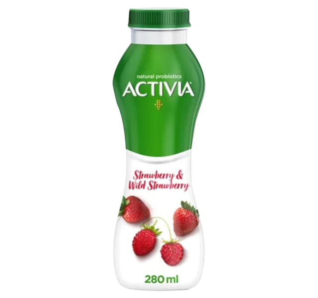 Activia Go Drinkable Yoghurt Strawberry Wild Strawberry 280 Ml