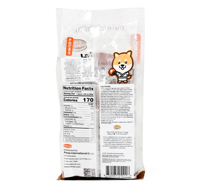 Pocas Brown Sugar Boba Milk Tea Dorayaki 165 G