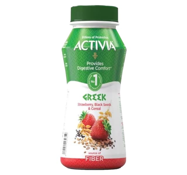 Strawberry Black Seeds and Cereal Greek Yoghurt Drink | Size: