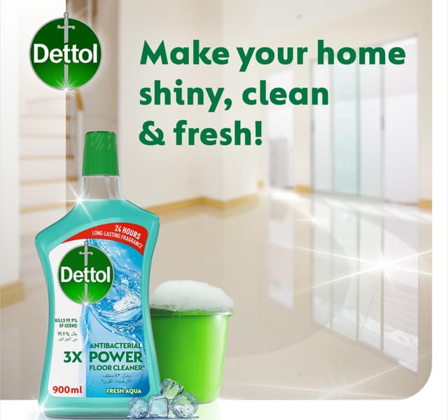 Dettol Antibacterial Floor Cleaner Fresh Aqua Scent 900ml