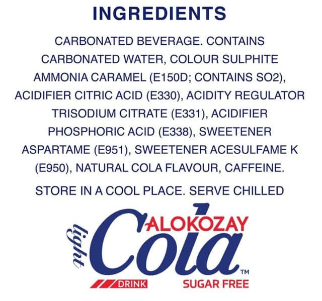 Alokozay Cola Drink Light Sugar Free 250 Ml