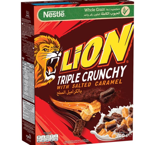 Nestle Lion Triple Crunchy With Salted Caramel 300 G