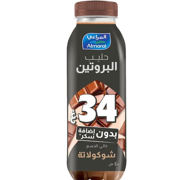 34G No Added Sugar Chocolate Protein Milk 400Ml | Brand: Almarai