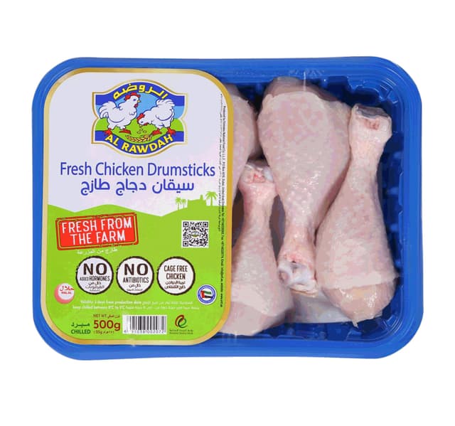 Al Rawdah Fresh Chicken Drumsticks 500 G