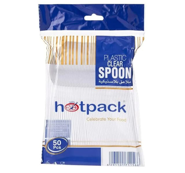 Hotpack Clear Plastic Spoon 50 Pcs