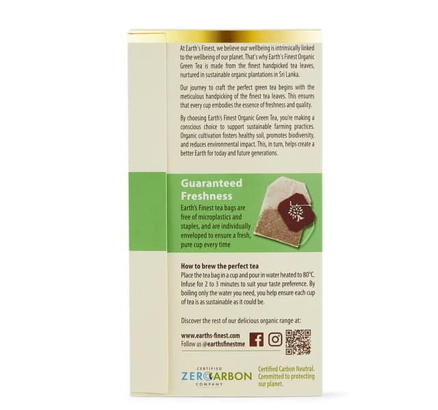 Earth S Finest Organic Green Tea 25 Teabags