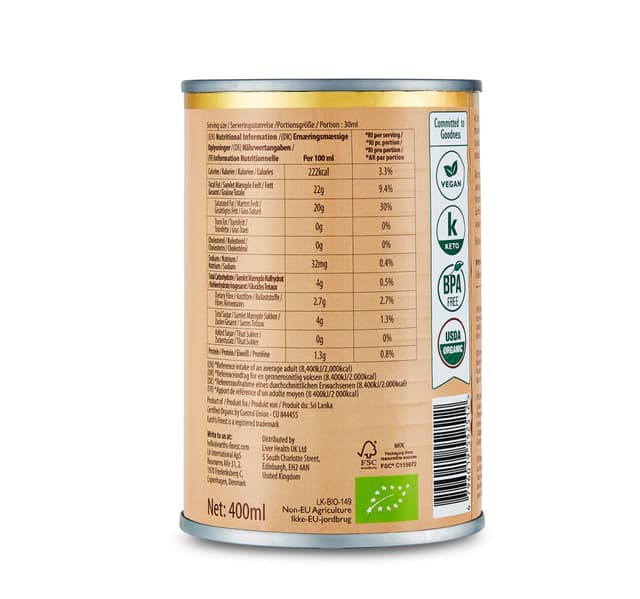 Earth S Finest Organic Coconut Cream 400 Ml