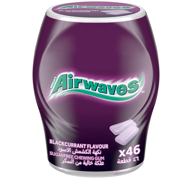 Wrigley S Airwaves Black Currant Flavour Sugar Free Chewing Gum 46 Pcs