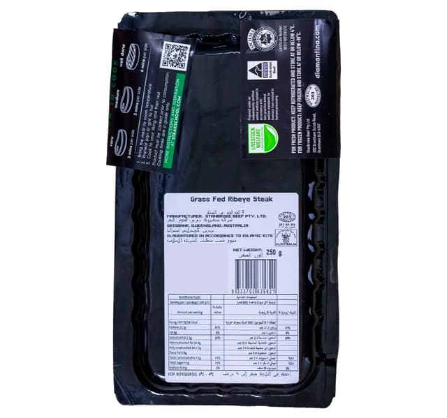 Diamantina Grass Fed Rib Eye Steak 250 G