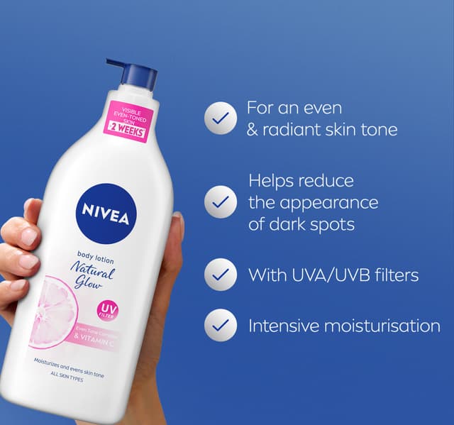 Nivea Body Lotion For Normal To Dry Skin Natural Glow 625 Ml