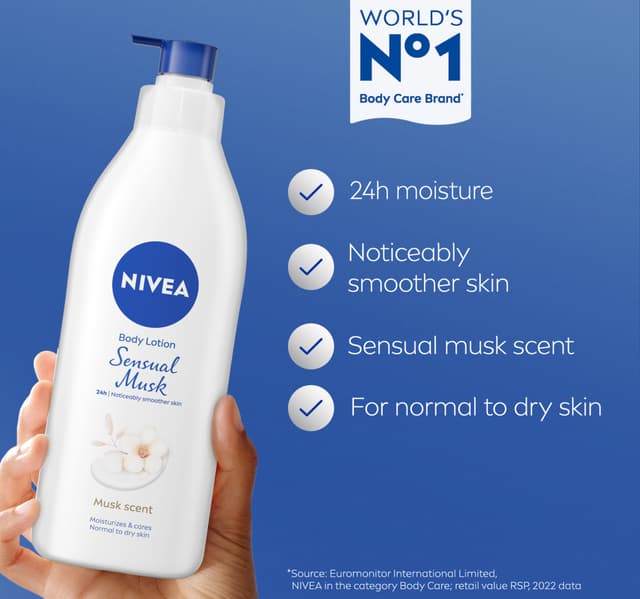 Nivea Body Lotion For Normal To Dry Skin Sensual Musk 400 Ml