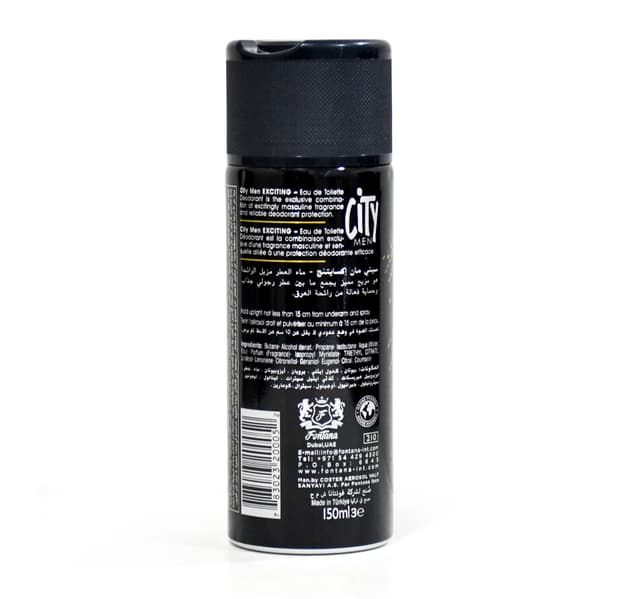 Citymen Exciting Edt Deodorant Spray 150 Ml