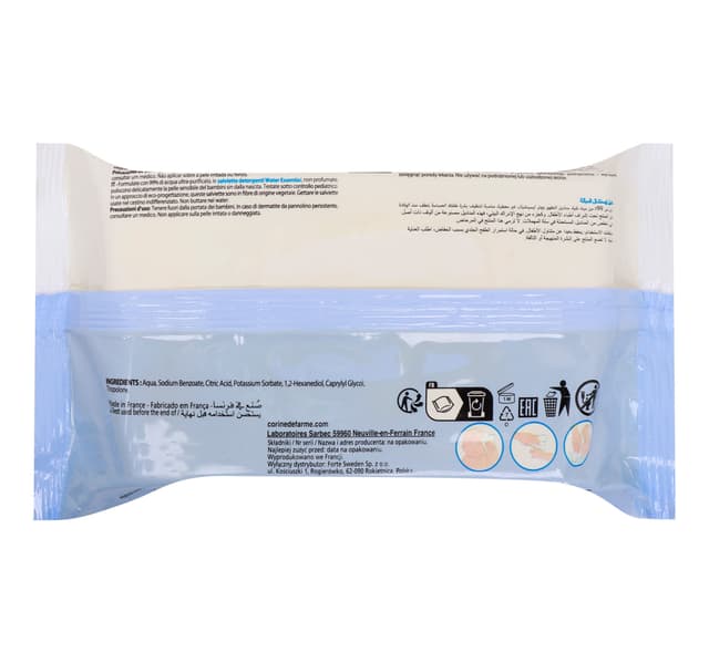 Corine De Farme Baby Water Essential Unscented Cleansing Wipes 70 Pcs