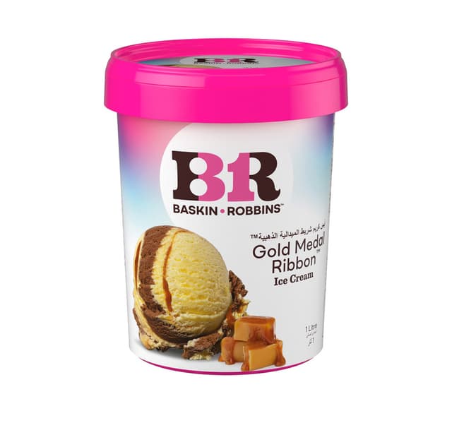 Baskin Robbins Gold Medal Ribbon Ice Cream 1 Litre