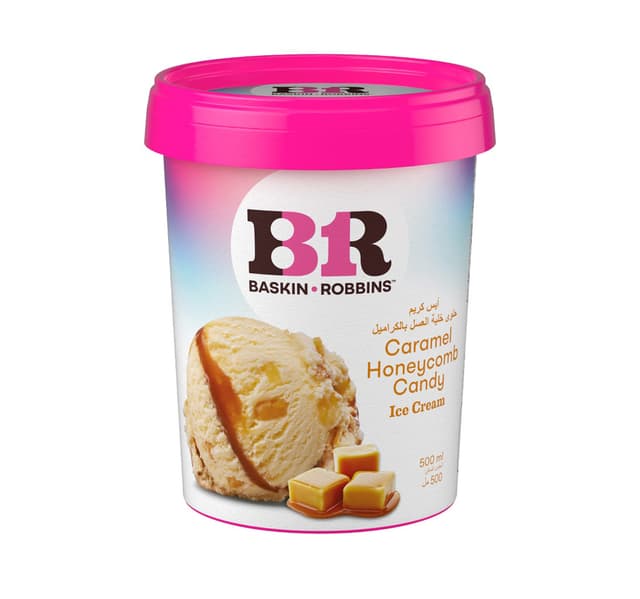 Baskin Robbins Caramel Honeycomb Candy Ice Cream 500 Ml