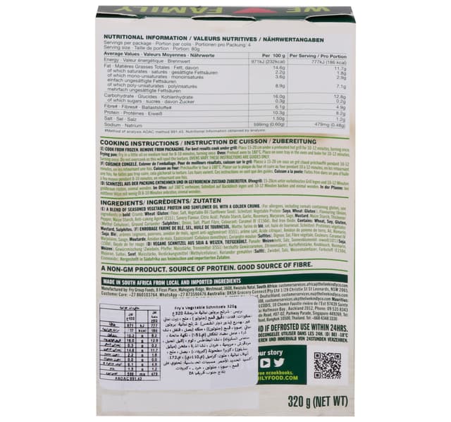 Fry S Golden Crumbed Schnitzels 320 G