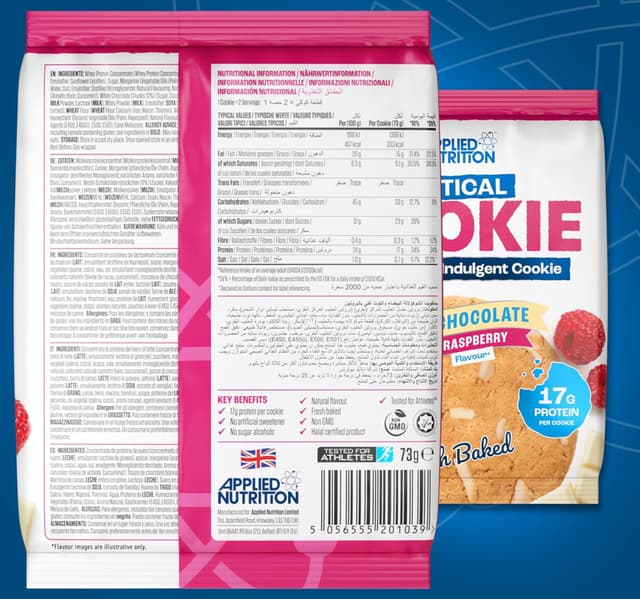 Applied Nutrition White Chocolate Raspberry Critical High Protein Cookie 73 G