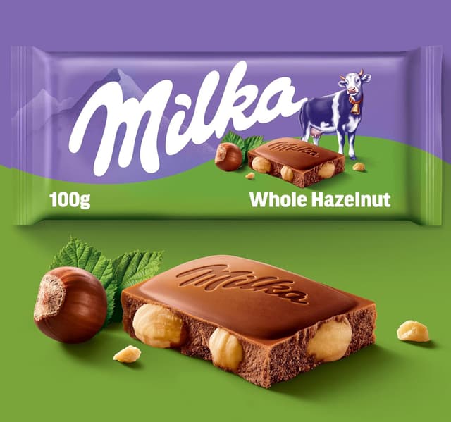Milka Alpine Milk Chocolate With Whole Hazelnut Value Pack 2 X 85 G