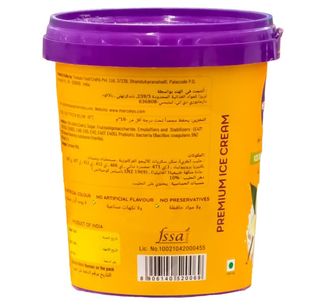 Mercely S Vanilla Ice Cream 500 Ml
