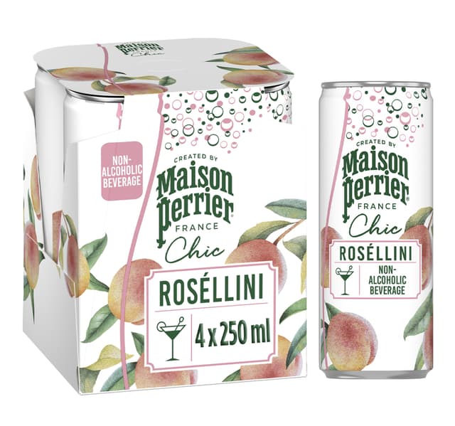 Maison Perrier Chic Rosellini Slim Can Non Alcoholic Beverage 250 Ml