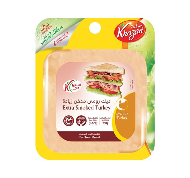 Khazan Extra Smoked Turkey Slice 250 G
