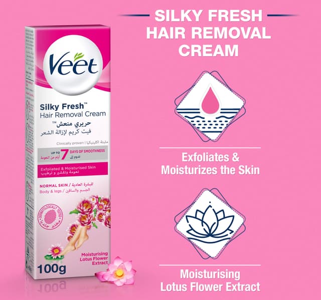 Veet Hair Removal Cream Normal Skin For Body Legs 100 Ml