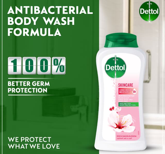 Dettol Skincare Body Wash Rose Sakura Blossom Scent 250 Ml