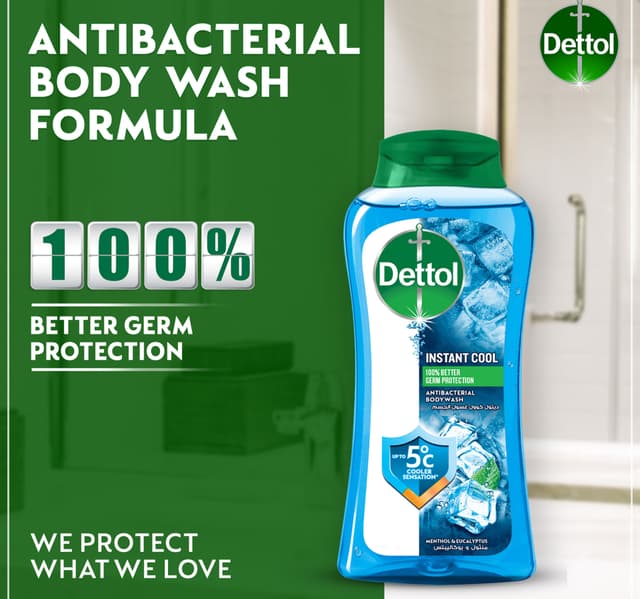 Dettol Cool Body Wash Menthol Eucalyptus Scent 250 Ml