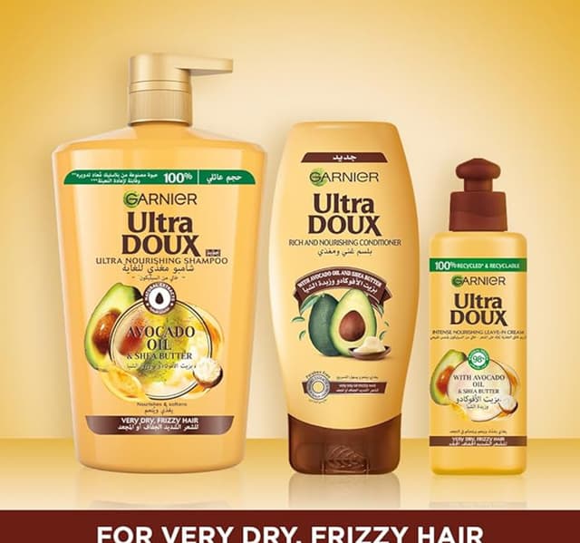 Garnier Ultra Doux Nourishing Shampoo Avocado Oil Shea Butter 1 Litre