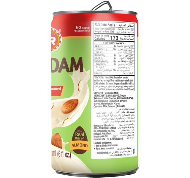 Mtr Badam Cardamom Drink 180 Ml