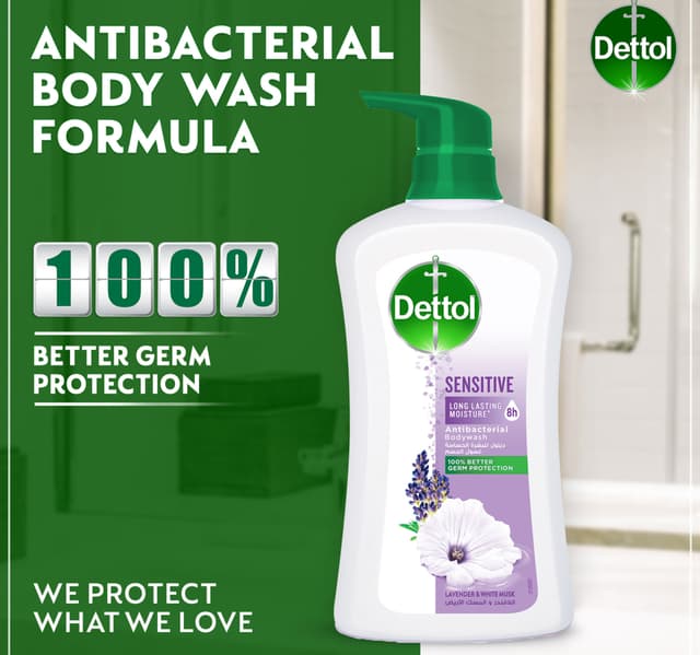 Dettol Sensitive Body Wash Lavender & White Musk Scent 700 ml