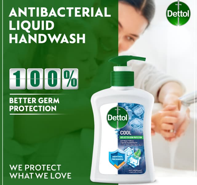 Dettol Cool Liquid Hand Wash Pump Mint Bergamot Scent Value Pack 2 X 200 Ml