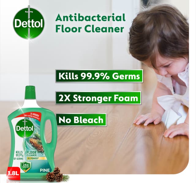 Dettol Anti Bacterial Floor Cleaner Pine Scent 1 8 Litres