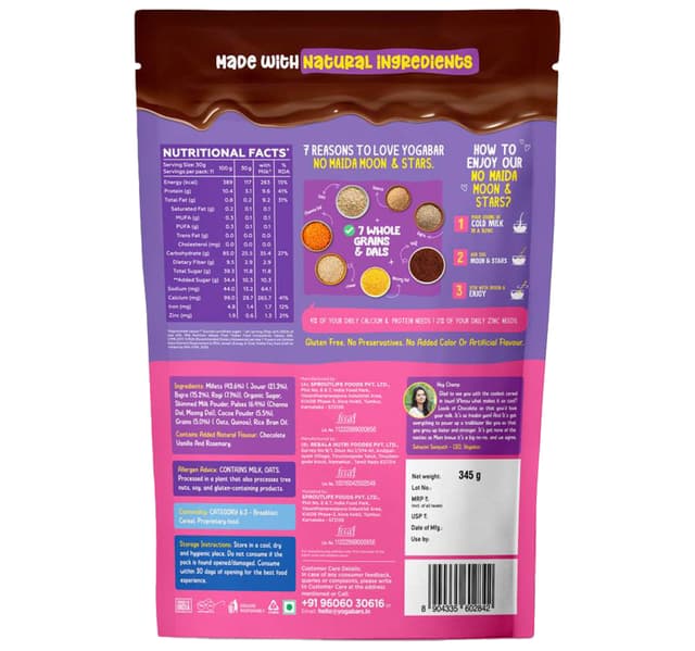 Yoga Bar Moon Stars No Maida Choco Cereals 345 G