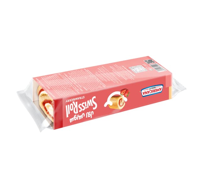 Americana Strawberry Swiss Roll 110 G