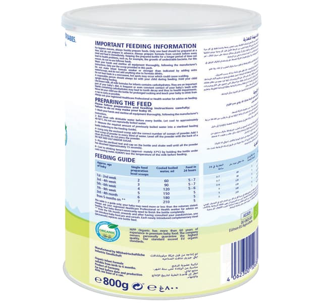 Hipp Organic Combiotic Stage 1 Infant Formula From Birth To 6 Months 800 G