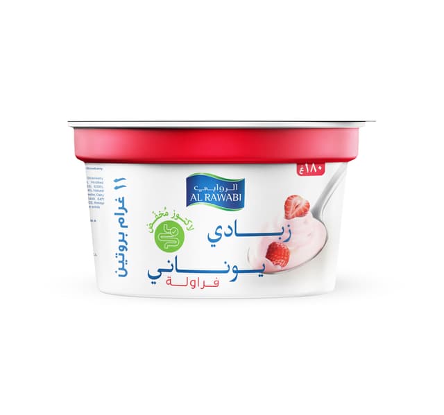 Al Rawabi Strawberry Greek Yoghurt 180 G