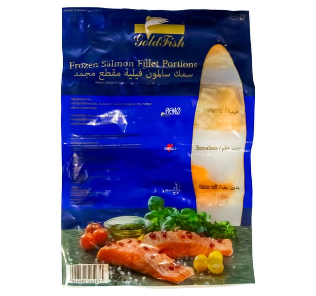 Gold Fish Frozen Salmon Fillet Portions 500 g