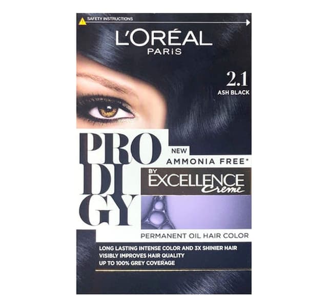 L'Oreal Paris Prodigy Long Lasting Hair Color 2.1 Ash Black 1 pkt
