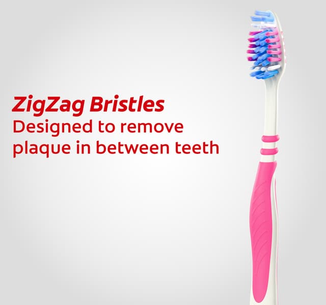 Colgate Zig Zag Medium Toothbrush Assorted Colour Value Pack 6 Pcs