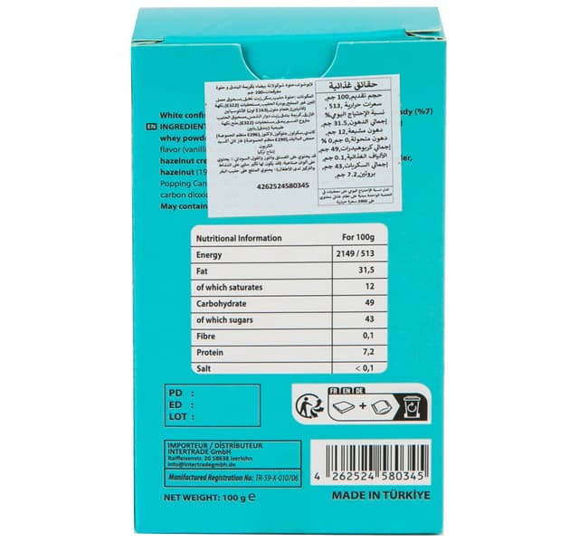Labuchoc Boom Hazelnut White Chocolate 100 G