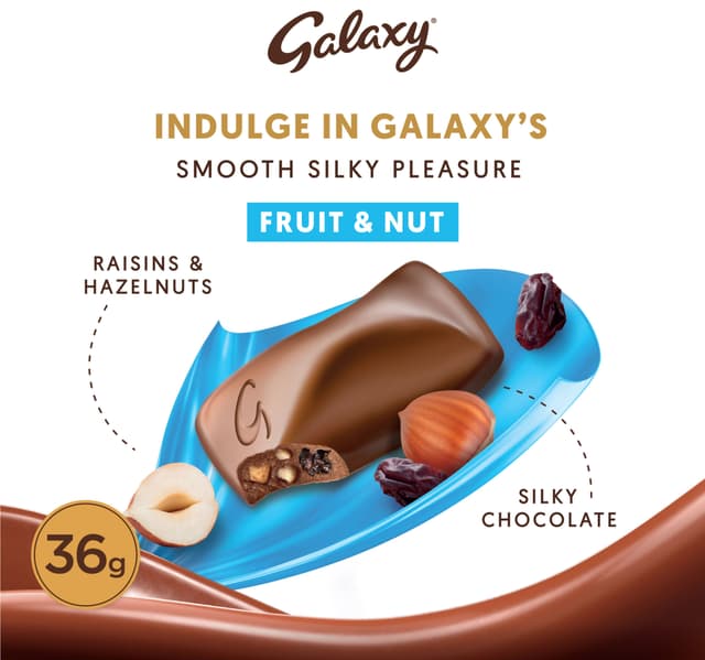 Galaxy Fruit Nut Milk Chocolate Bar 36 G