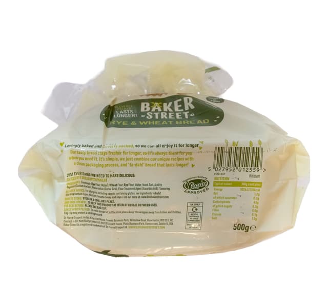 Baker Street Rye Wheat Bread 500 G