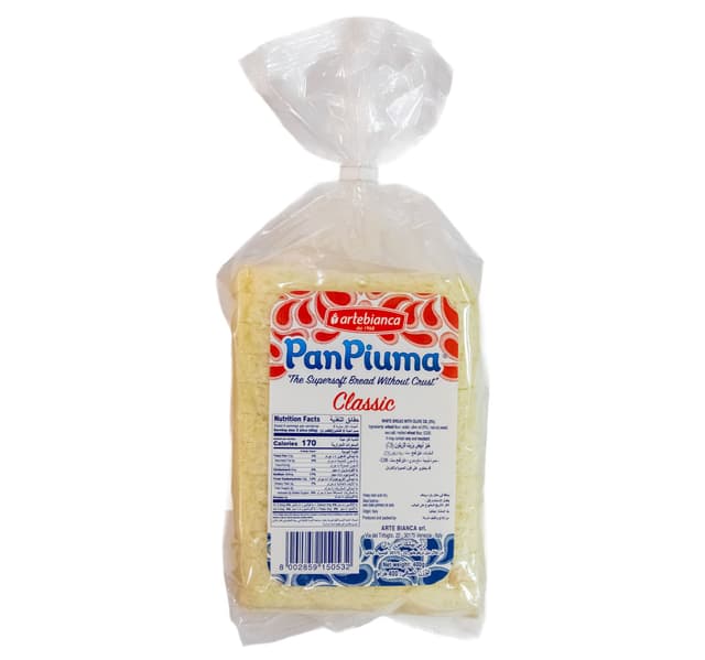Pan Piuma The Super Soft Bread Without Crust Classic 1 Pkt