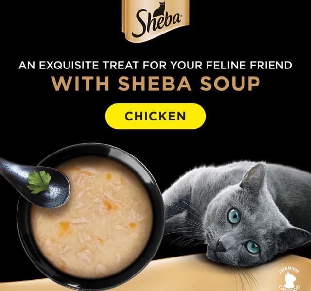 Sheba Soup With Chicken Cat Food 160 G