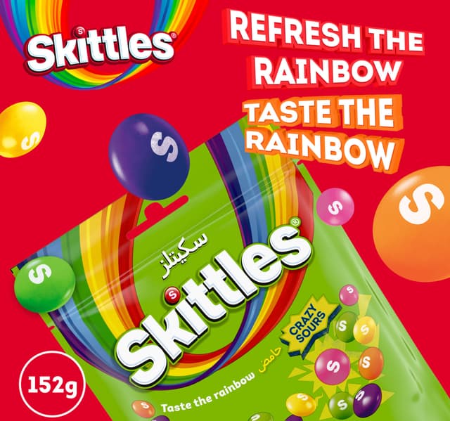 Skittles Crazy Sours Candy Bag 152 G