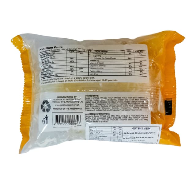 Goldilocks Cheesy Fluffy Mamon 75 G