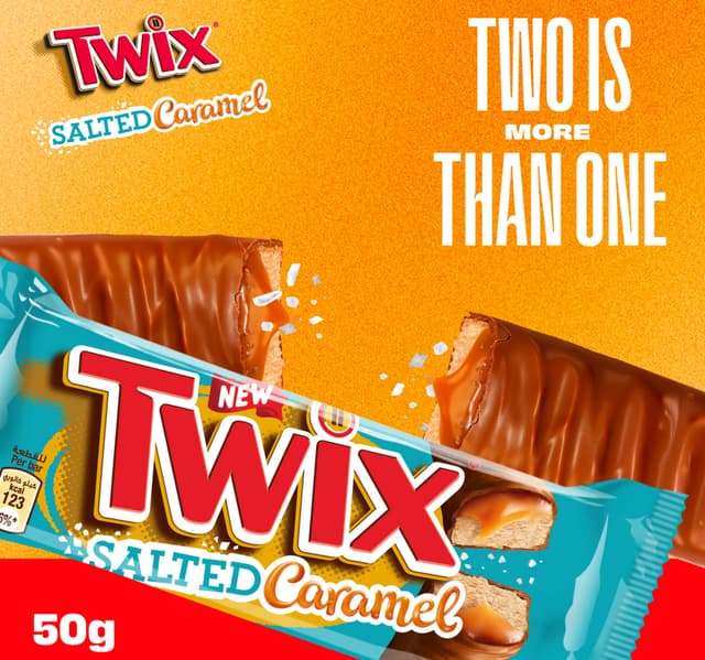 Twix Salted Caramel Chocolate Bar 50 G