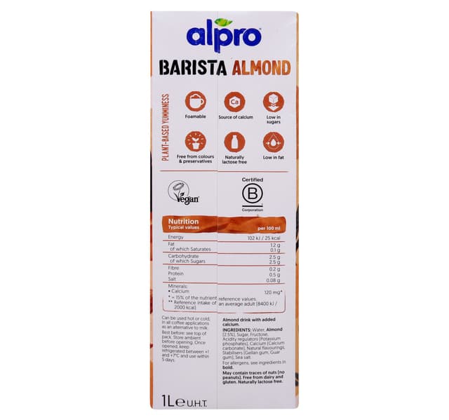 Alpro Barista Almond Drink 1 Litre